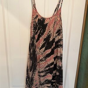 Gypsy 05 Pink and Black Tie-Dye Dress